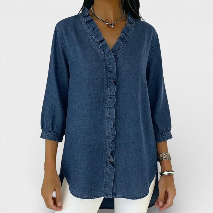 Elena | Elegant Ruffled Blouse