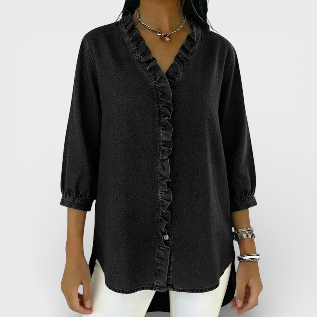 Elena | Elegant Ruffled Blouse