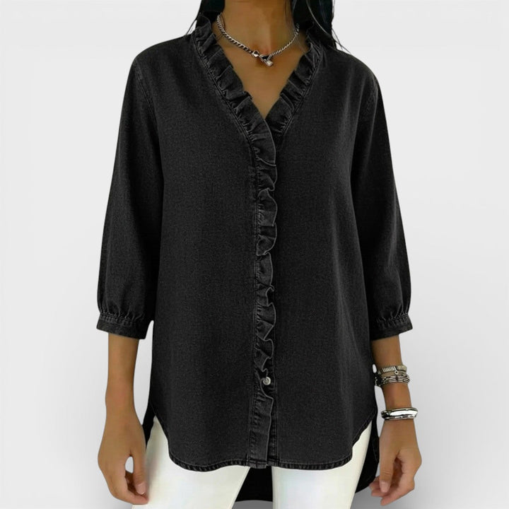 Elena | Elegant Ruffled Blouse