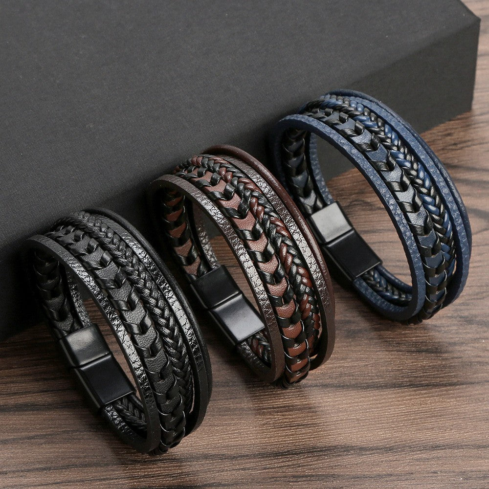 Ragnar Band I Leather Braided Viking Bracelet