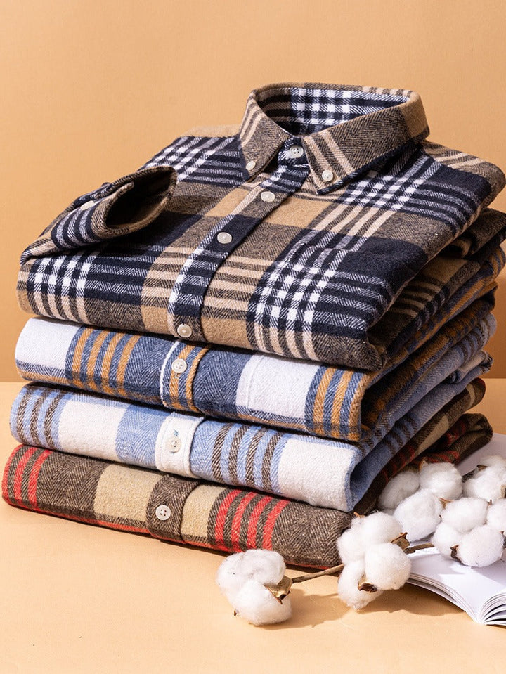 Dave | Kasner Long Sleeve Plaid Cotton Shirt