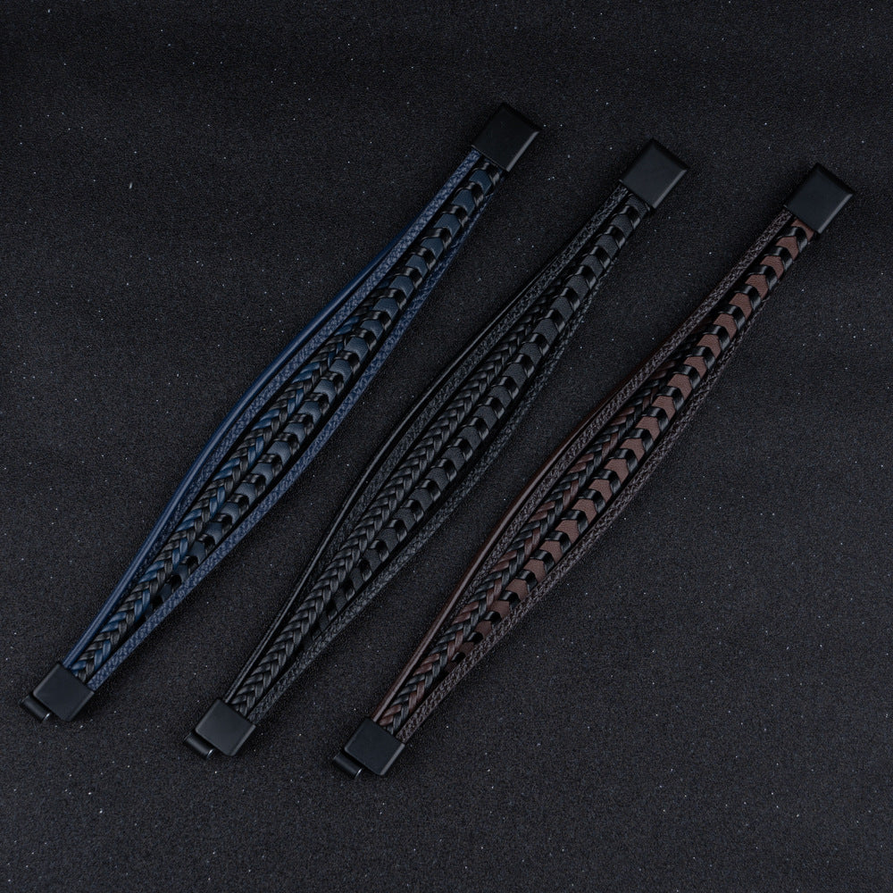 Ragnar Band I Leather Braided Viking Bracelet