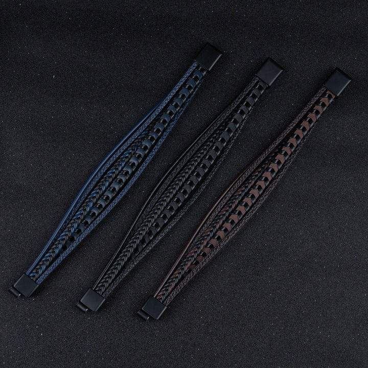 Ragnar Band I Leather Braided Viking Bracelet
