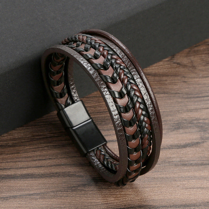 Ragnar Band I Leather Braided Viking Bracelet