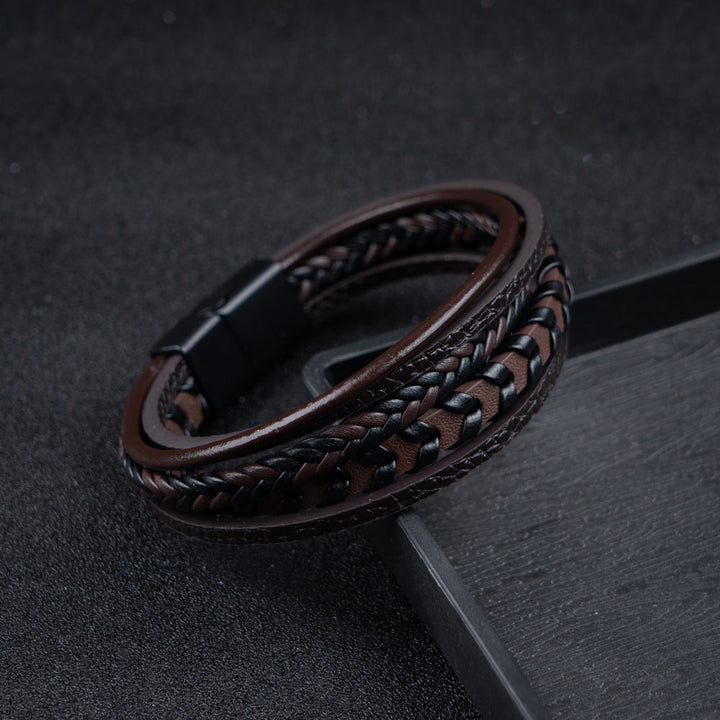 Ragnar Band I Leather Braided Viking Bracelet