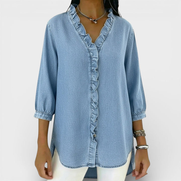 Elena | Elegant Ruffled Blouse