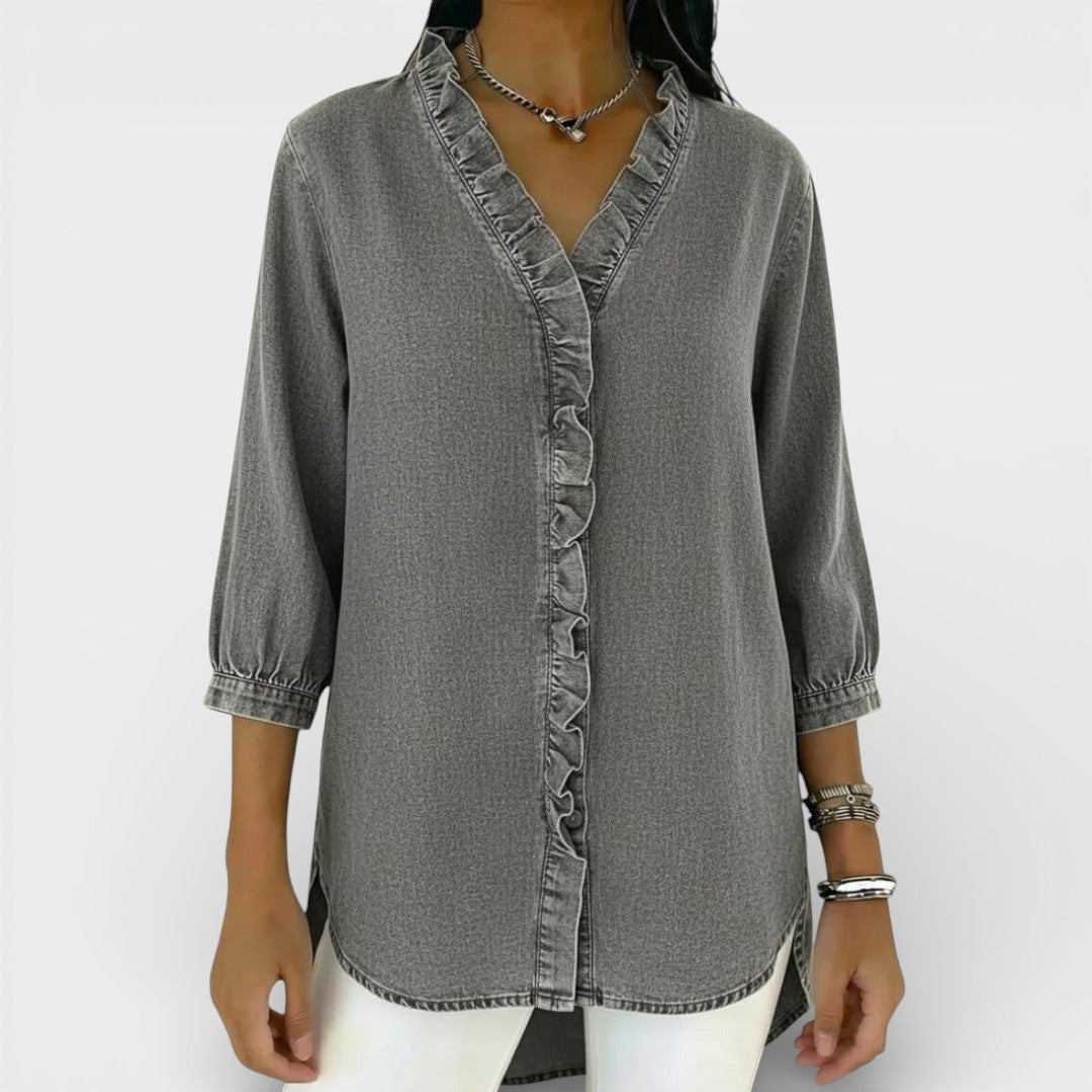 Elena | Elegant Ruffled Blouse