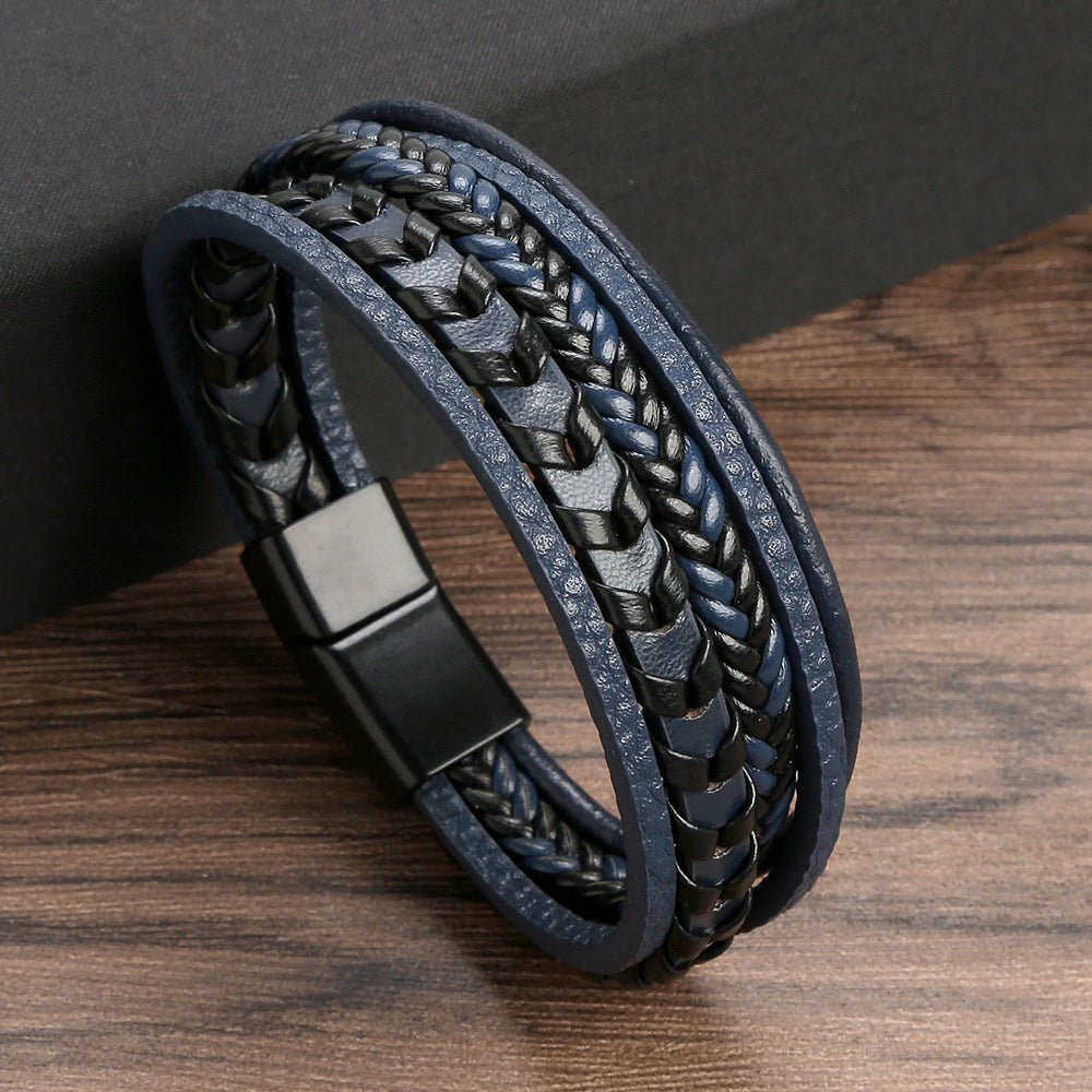Ragnar Band I Leather Braided Viking Bracelet