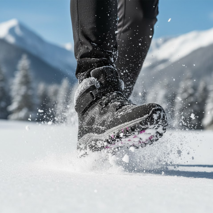 Stabilizing winter hiking shoes