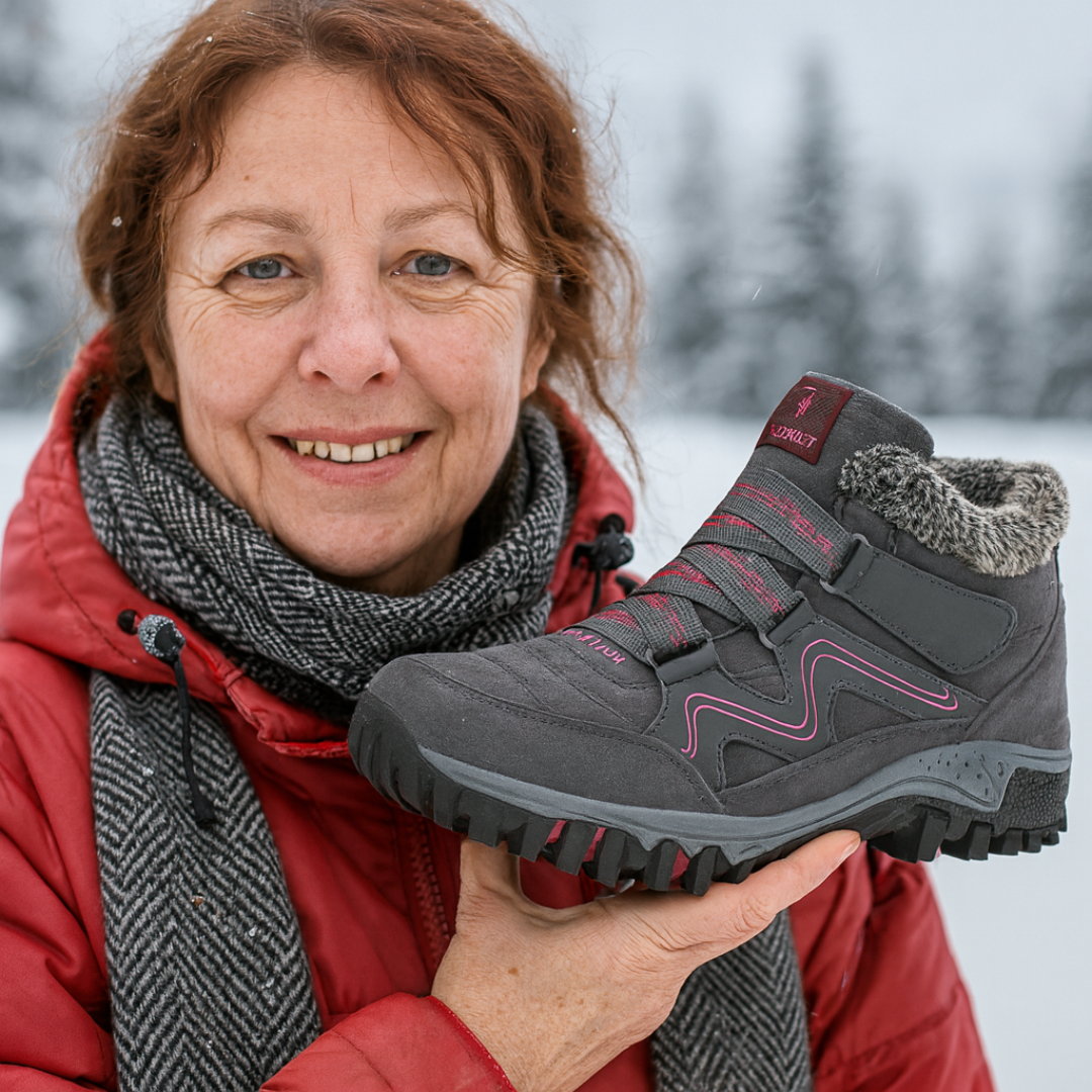 Stabilizing winter hiking shoes