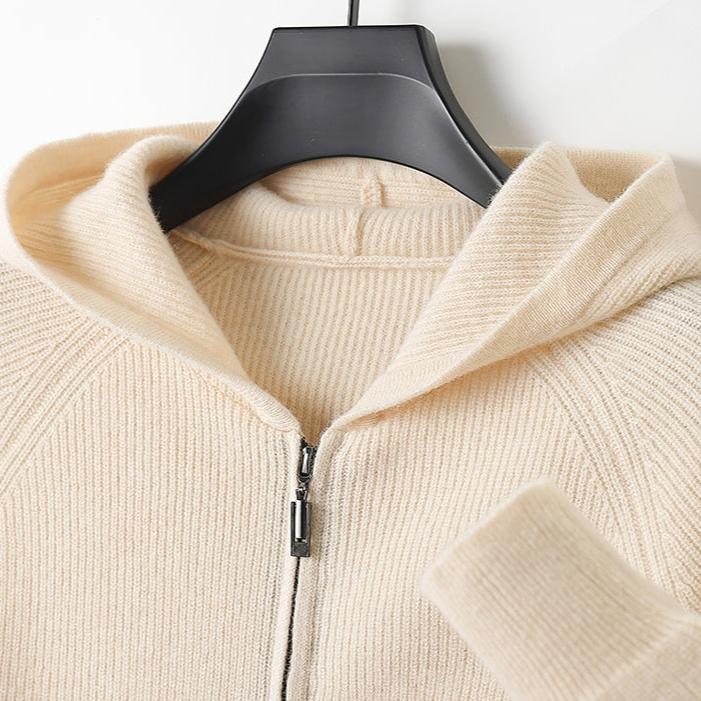 Luxury Cashmere Merino Wool Zip-Up