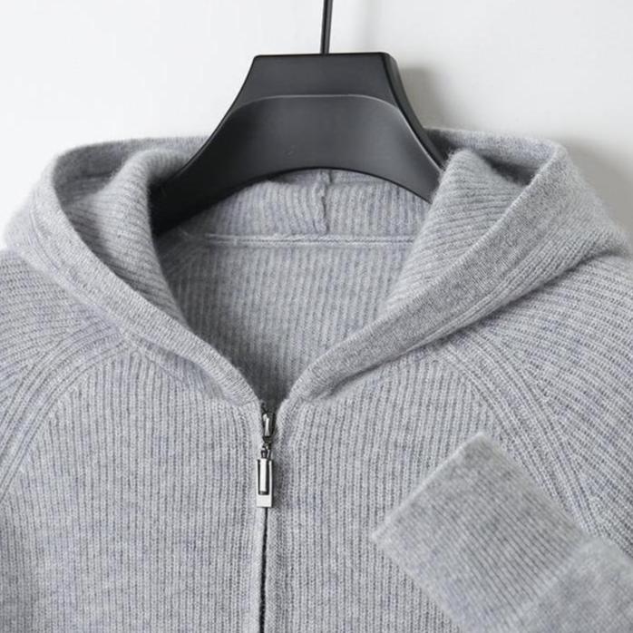 Luxury Cashmere Merino Wool Zip-Up