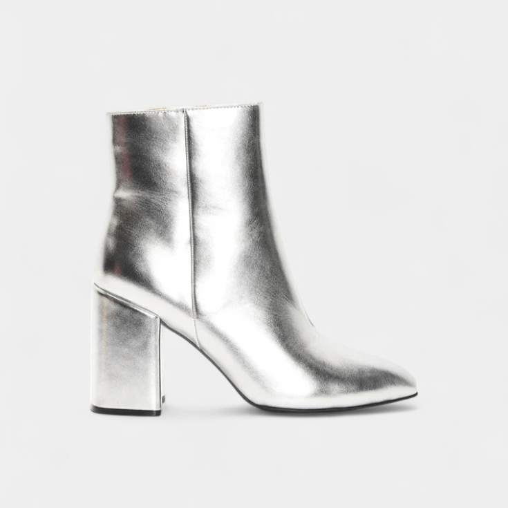 Ralica™ | Silver Ankle Boots