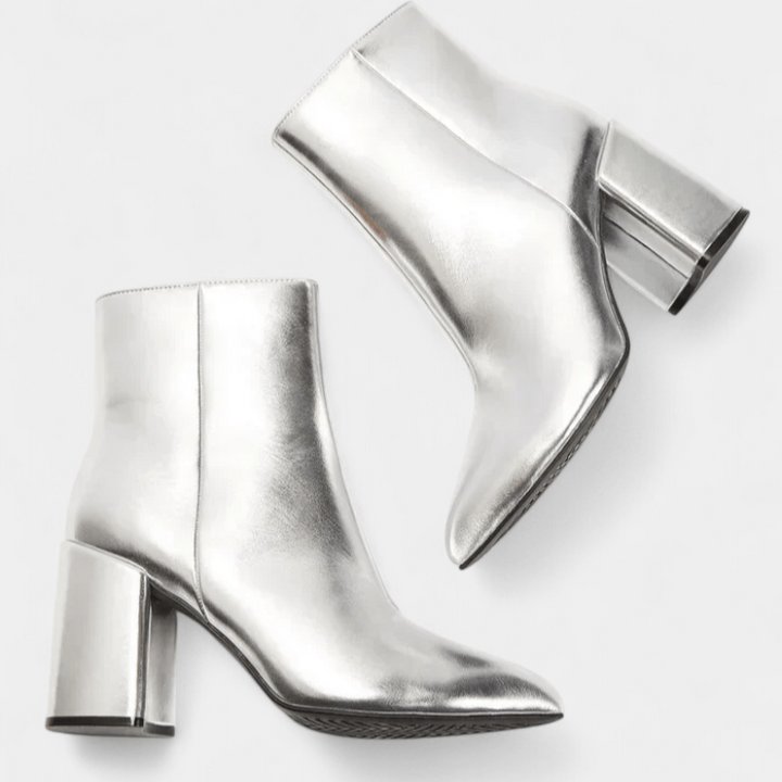 Ralica™ | Silver Ankle Boots