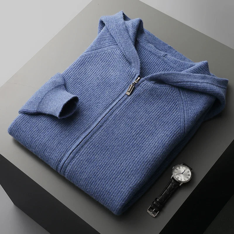 Luxury Cashmere Merino Wool Zip-Up