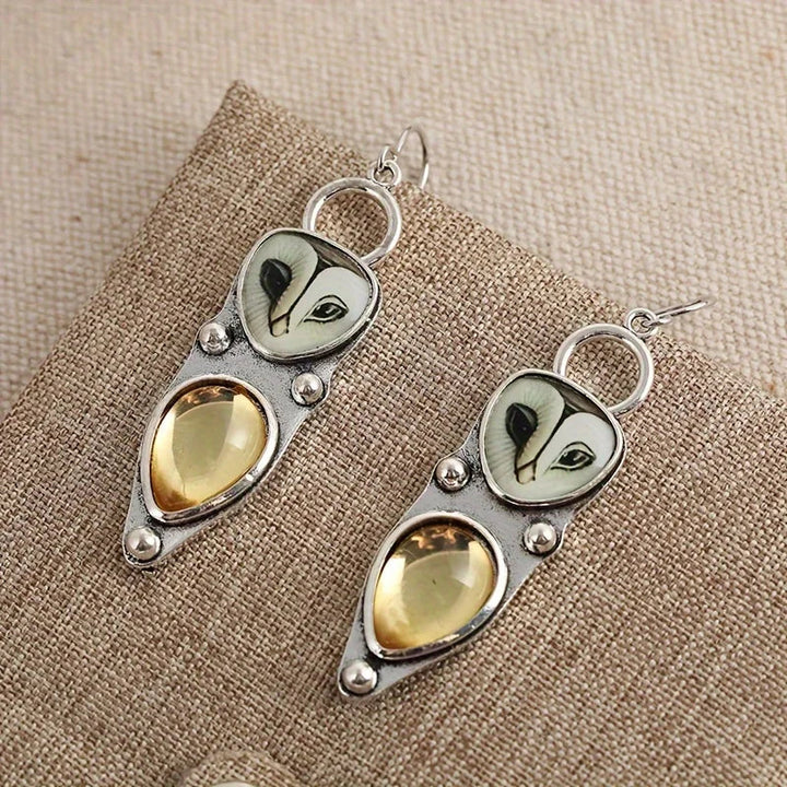 Boho Owl Dangle Earrings