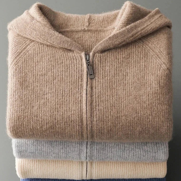 Luxury Cashmere Merino Wool Zip-Up