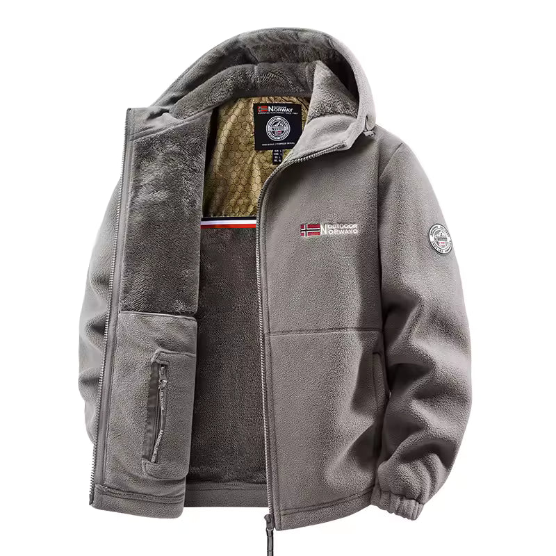 Heavyweight Sherpa-Lined Fleece Jacket