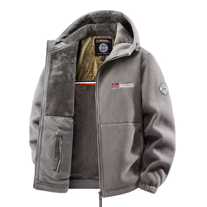 Heavyweight Sherpa-Lined Fleece Jacket