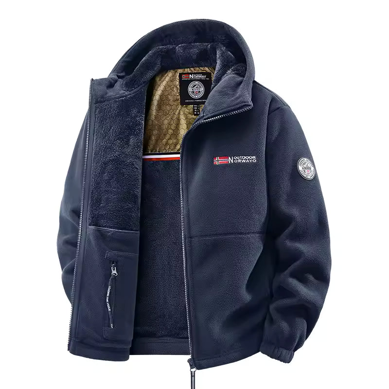 Heavyweight Sherpa-Lined Fleece Jacket