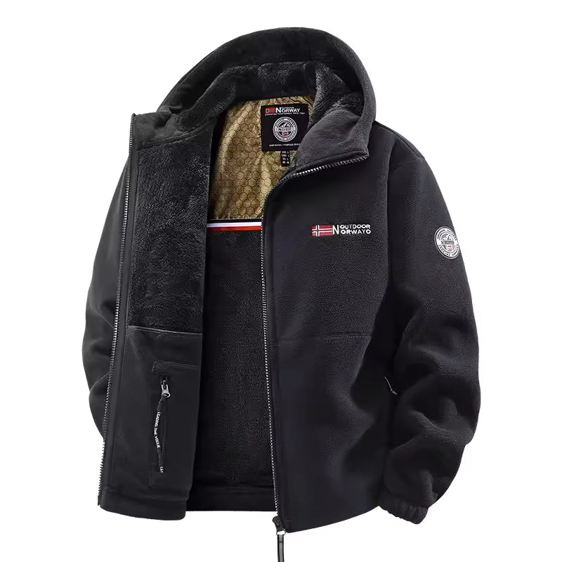 Heavyweight Sherpa-Lined Fleece Jacket
