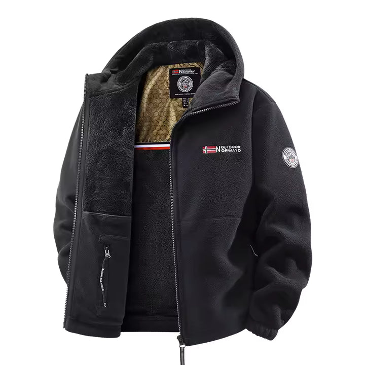 Heavyweight Sherpa-Lined Fleece Jacket