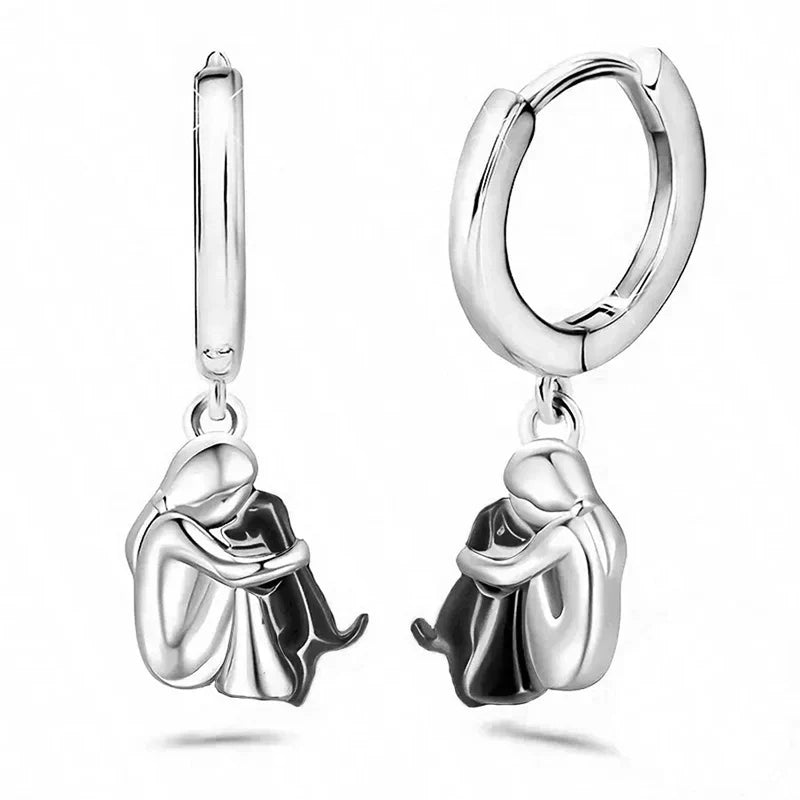 Elisa - Earrings with Dog Icon (Round Closure)
