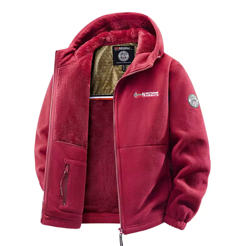 Heavyweight Sherpa-Lined Fleece Jacket