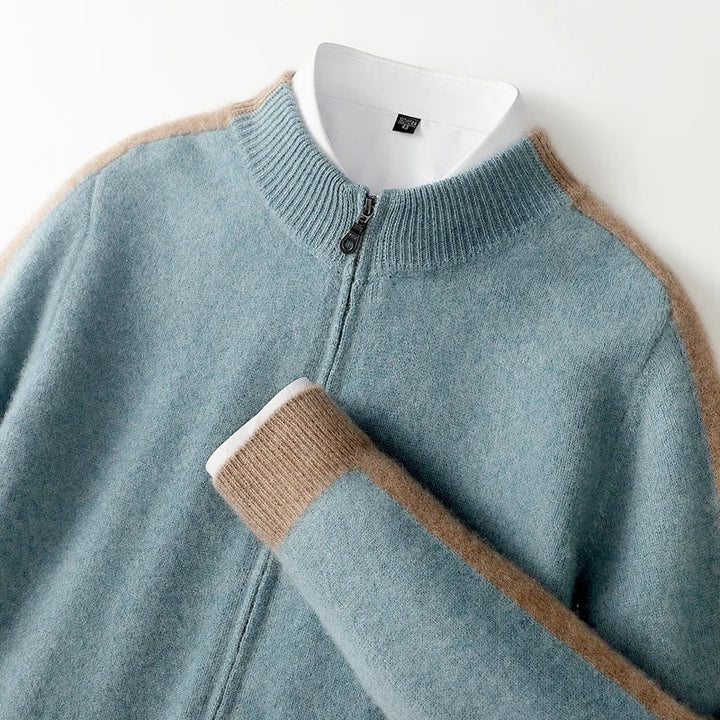 Pure Merino Wool Zip Sweater