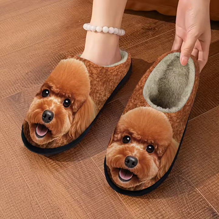 Comfortable Warm Slippers with 3D Cat Pattern | Thick Soles for Indoor and Outdoor Use