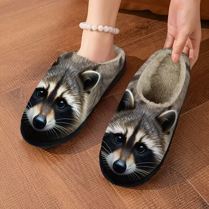 Comfortable Warm Slippers with 3D Cat Pattern | Thick Soles for Indoor and Outdoor Use