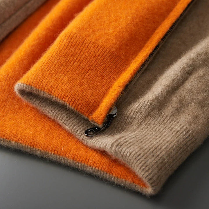 Pure Merino Wool Reversible Zip Hoodie