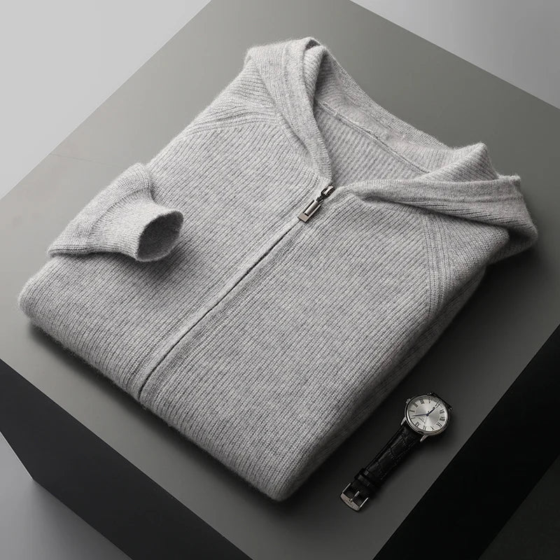Luxury Cashmere Merino Wool Zip-Up