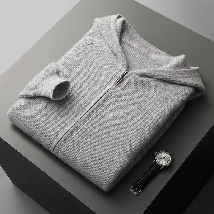 Luxury Cashmere Merino Wool Zip-Up