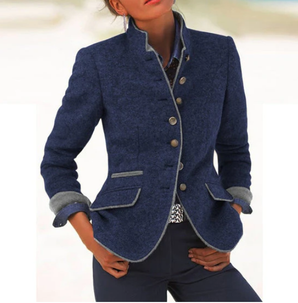 VALERY™|HIGH COLLAR CARDIGAN
