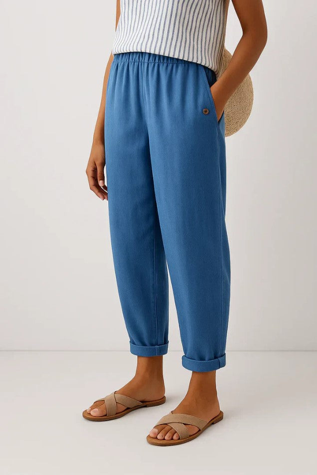 Romina I Timeless Linen-Cotton Trousers