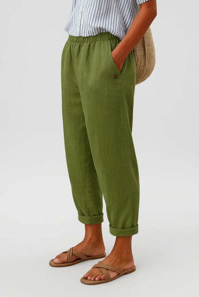 Romina I Timeless Linen-Cotton Trousers