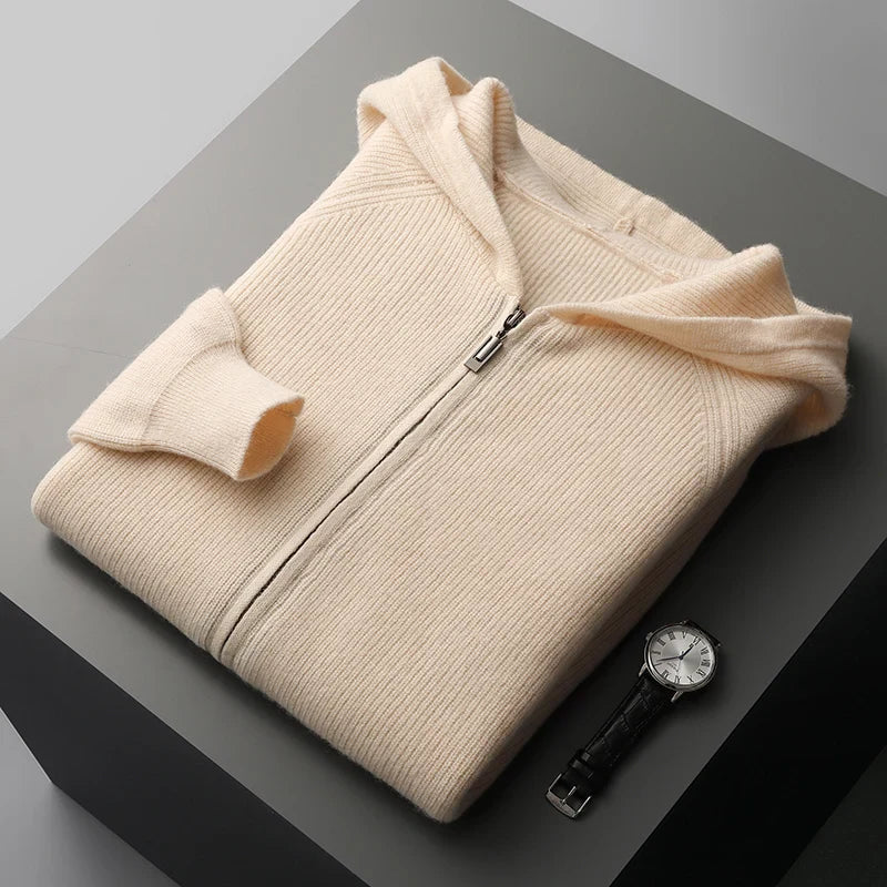 Luxury Cashmere Merino Wool Zip-Up