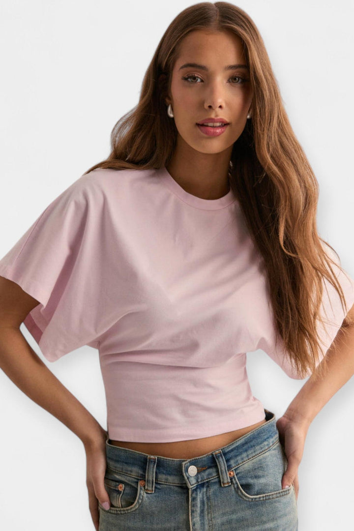 T-shirt with comfortable wide sleeves