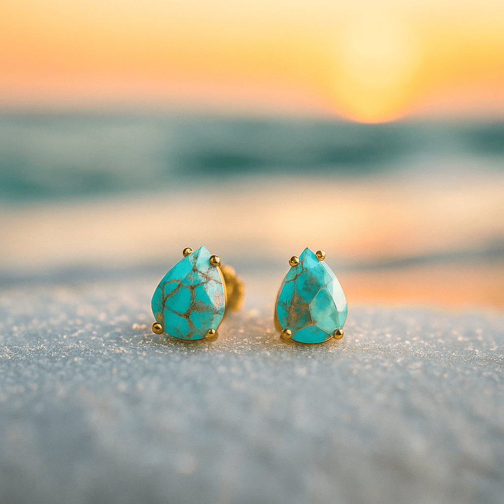 Turquoise stone earrings