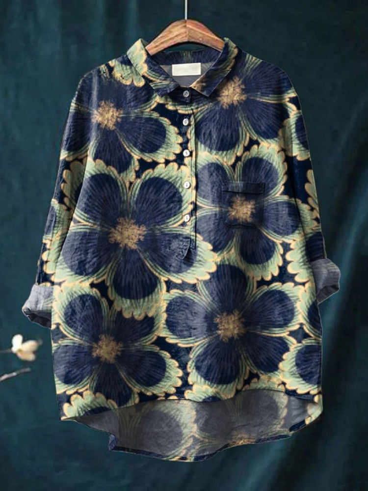 Claudine | Midnight Petal Shirt
