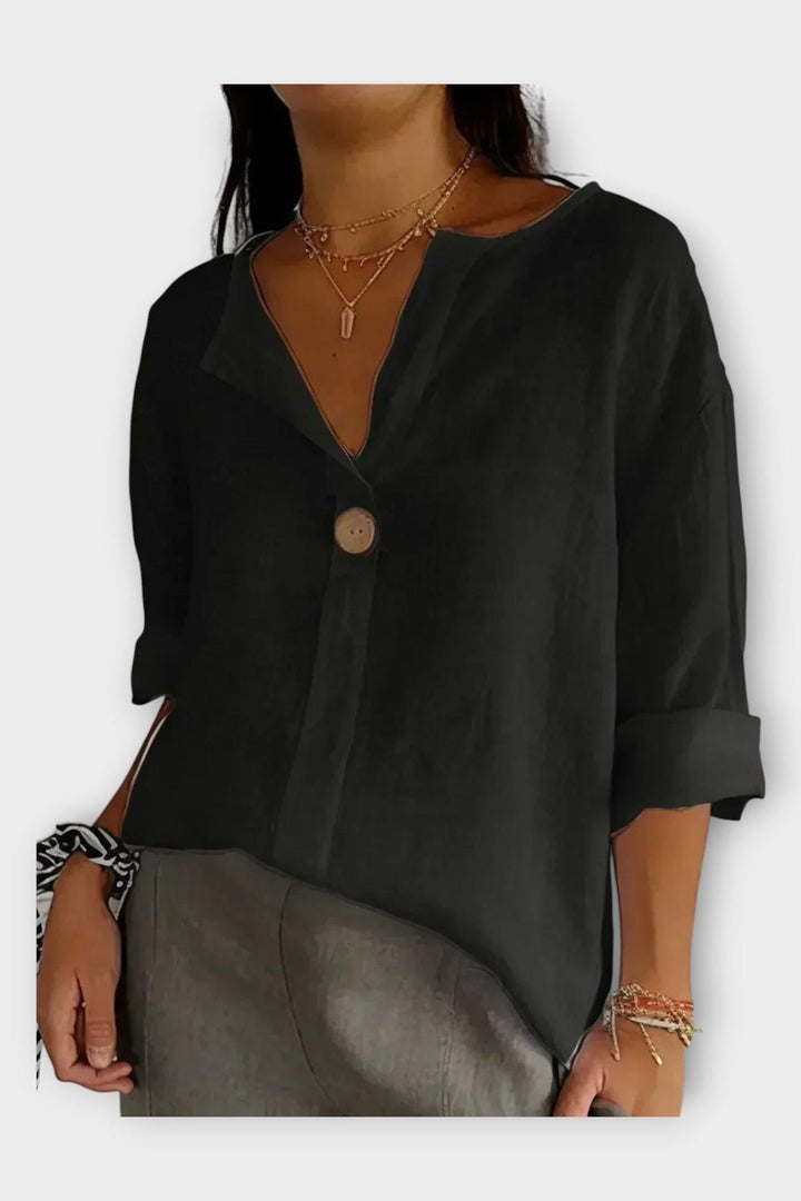 Training Shirt with V-Neck and Button