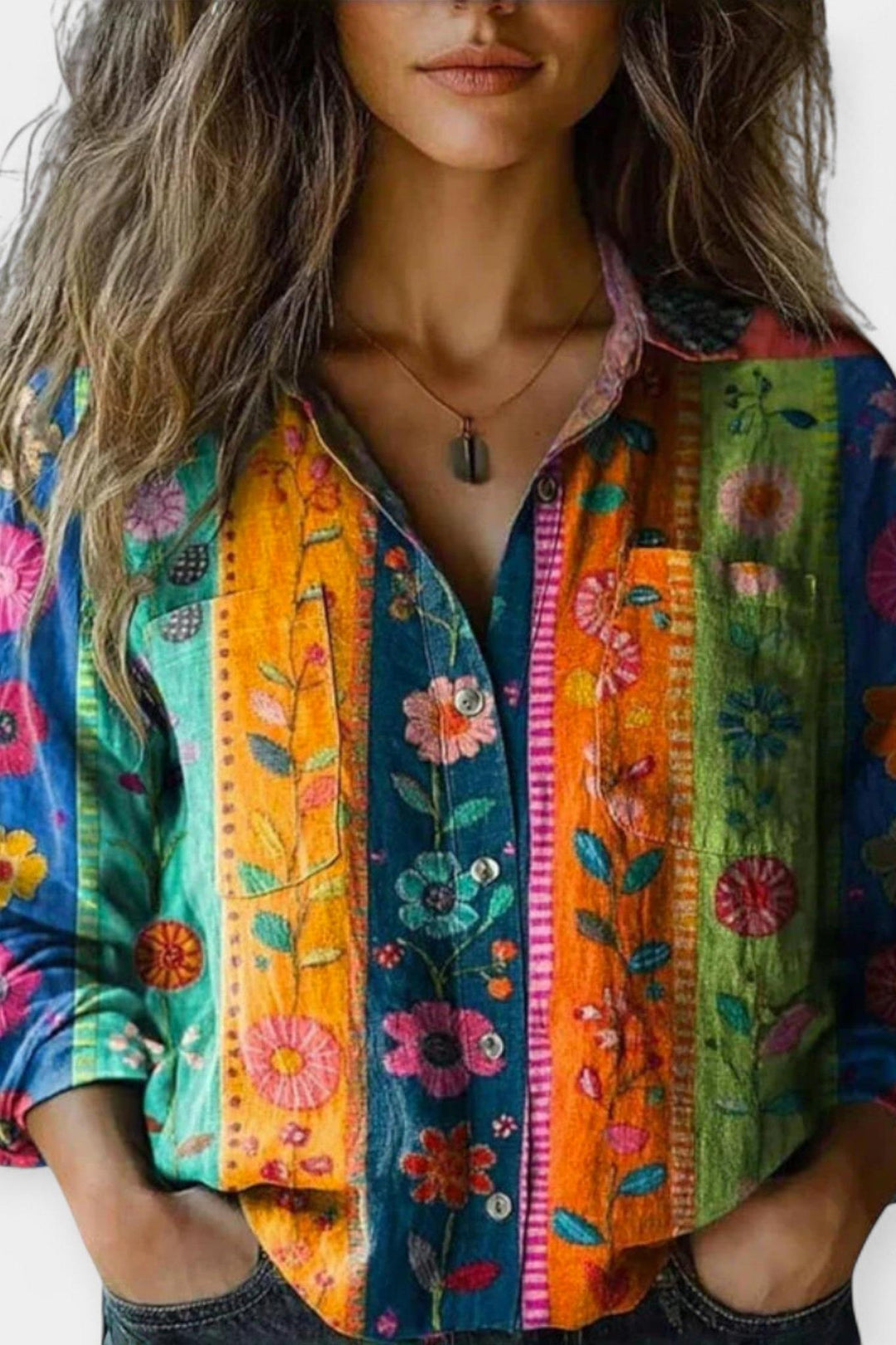Vintage sweater with patterns