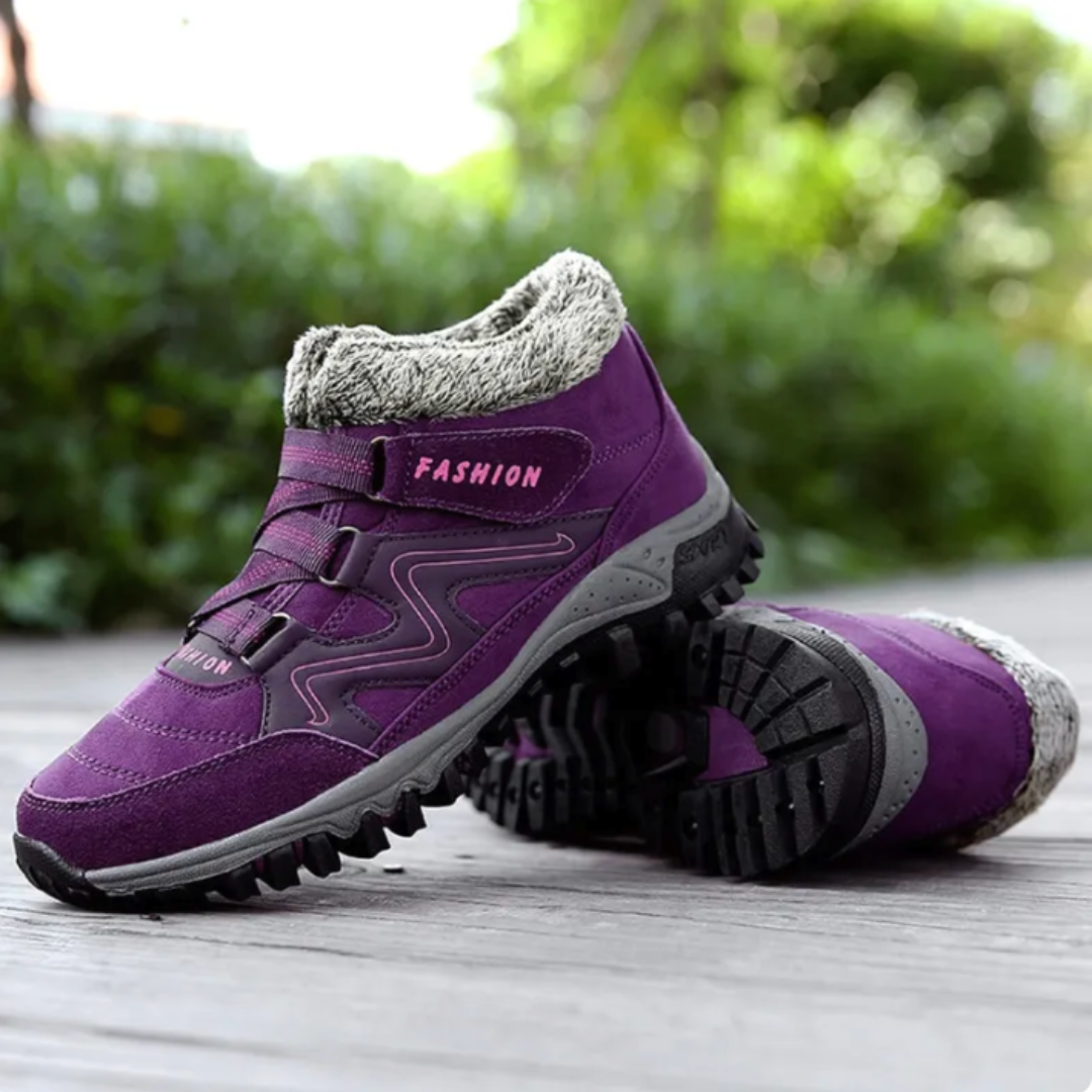Stabilizing winter hiking shoes
