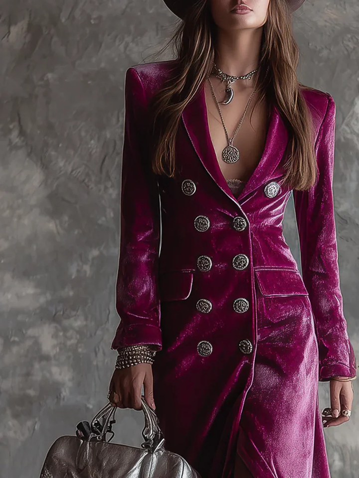 Lilac Velvet Maxi Dress