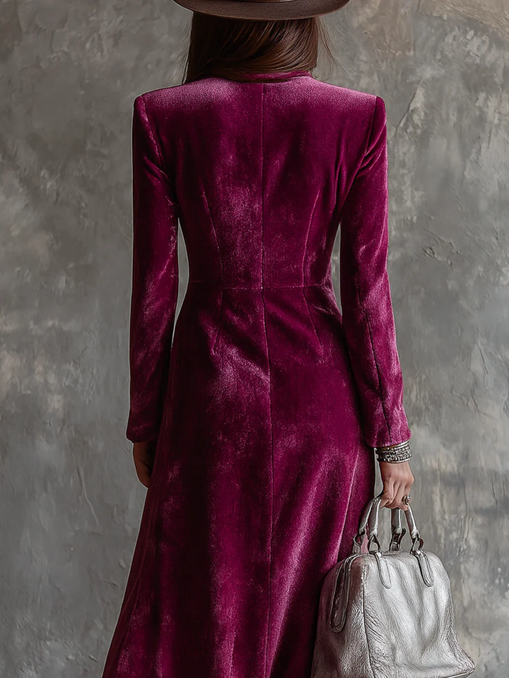 Lilac Velvet Maxi Dress