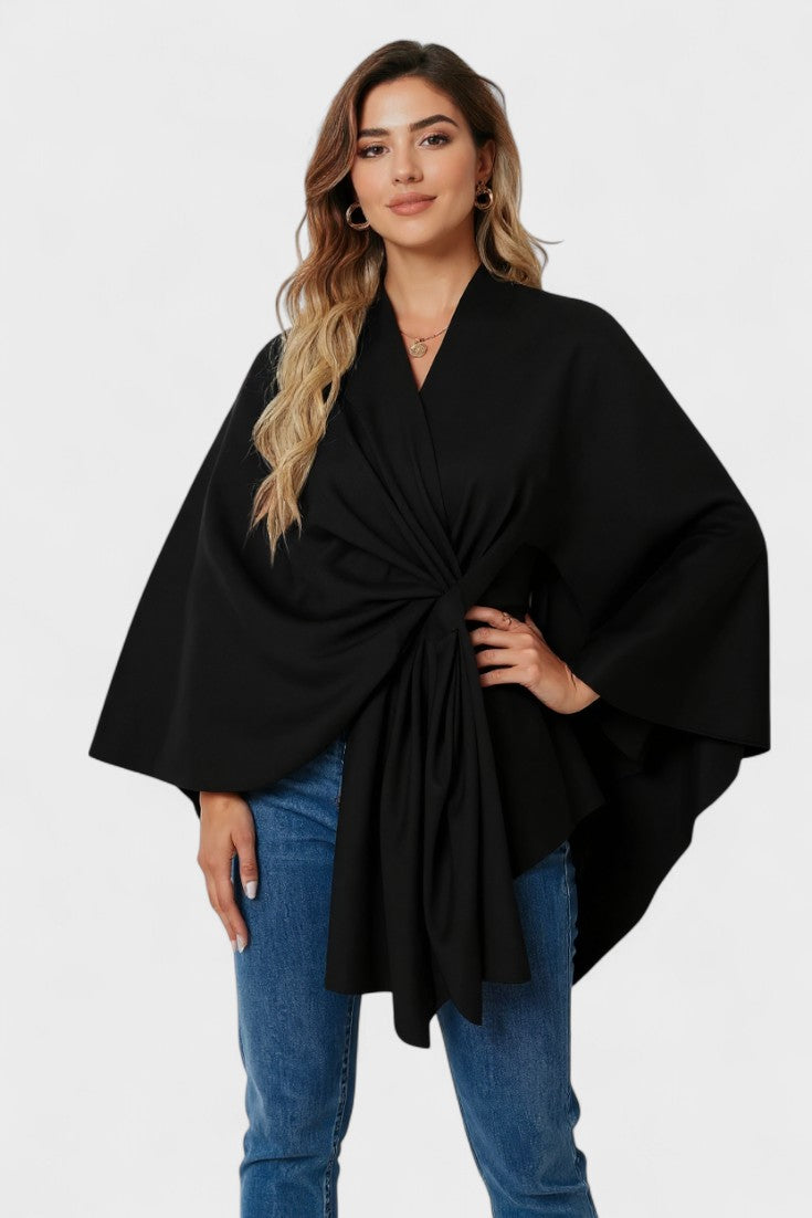 Elegant Draped Poncho