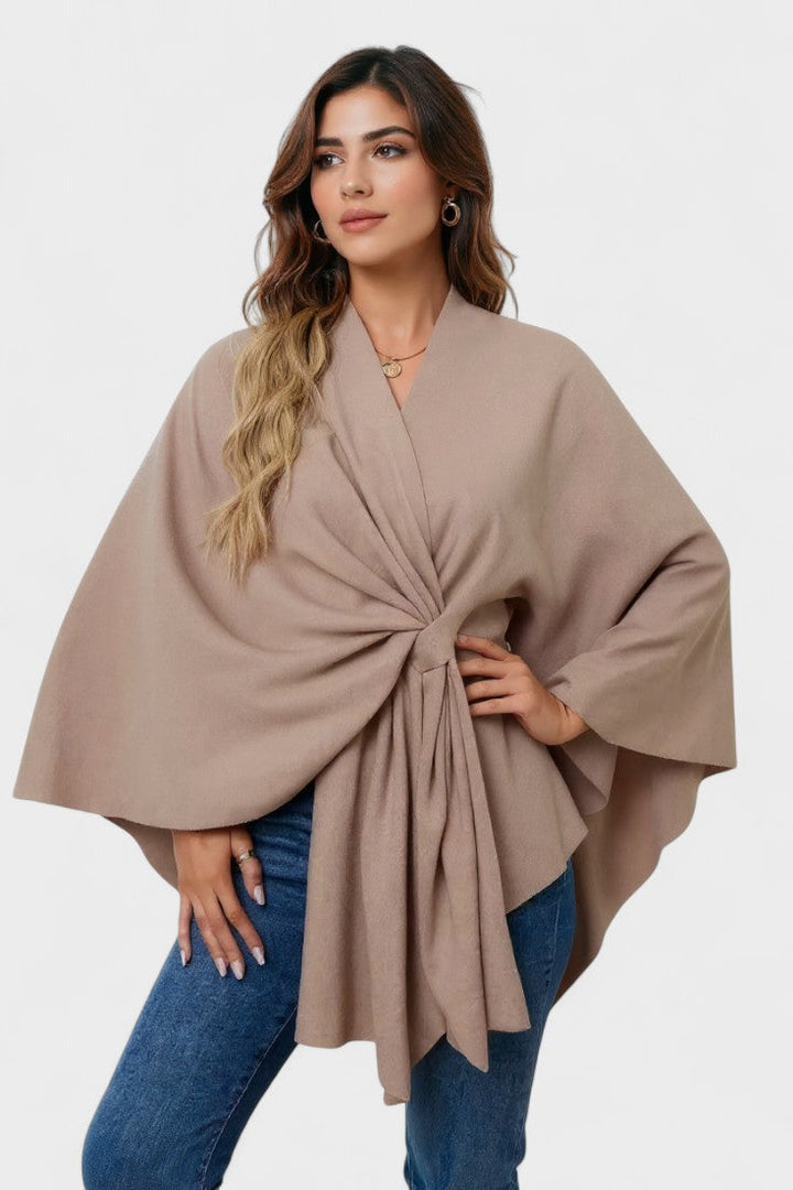 Elegant Draped Poncho