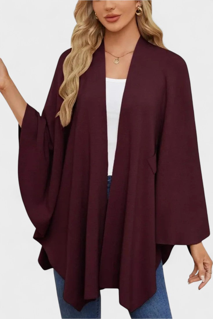 Yvette | Elegant Draped Poncho