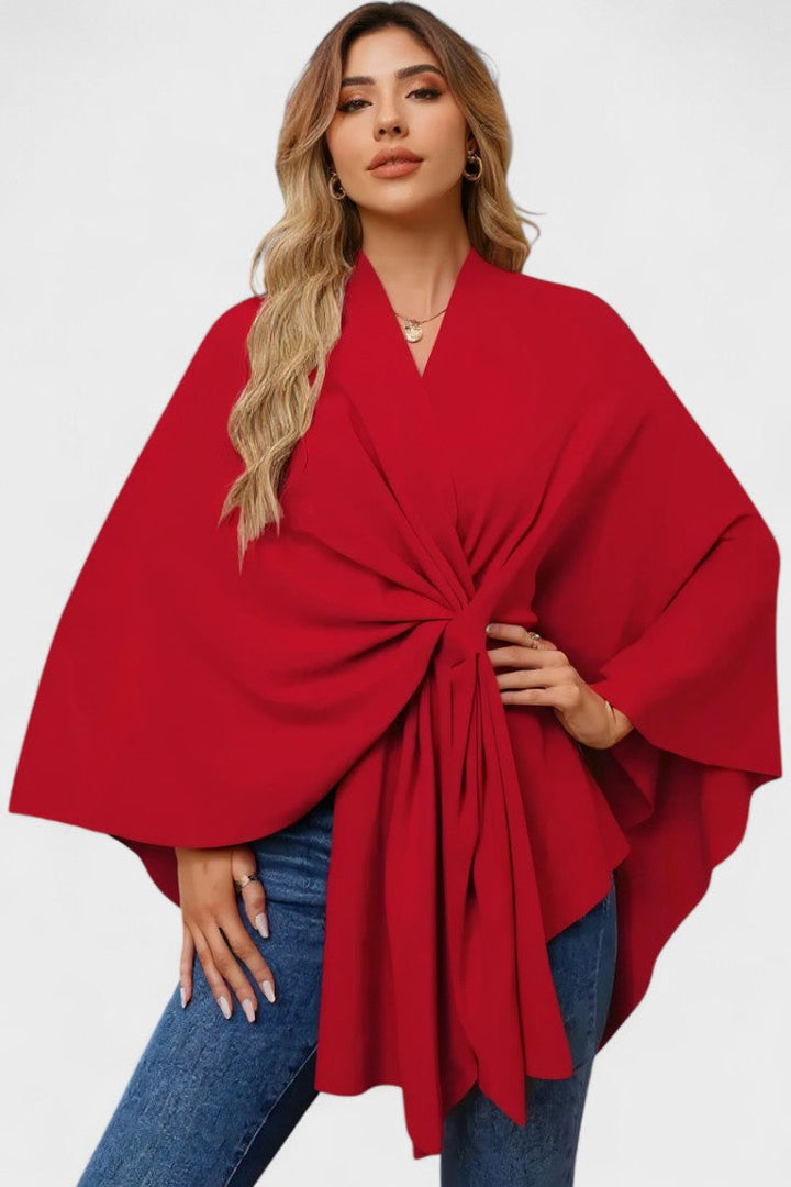 Yvette | Elegant Draped Poncho